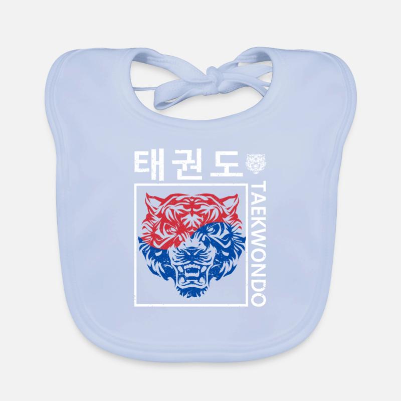 Tae Kwon Do Tiger Korea Drôle Taekwondo Corée Bavoir bio Bébé
