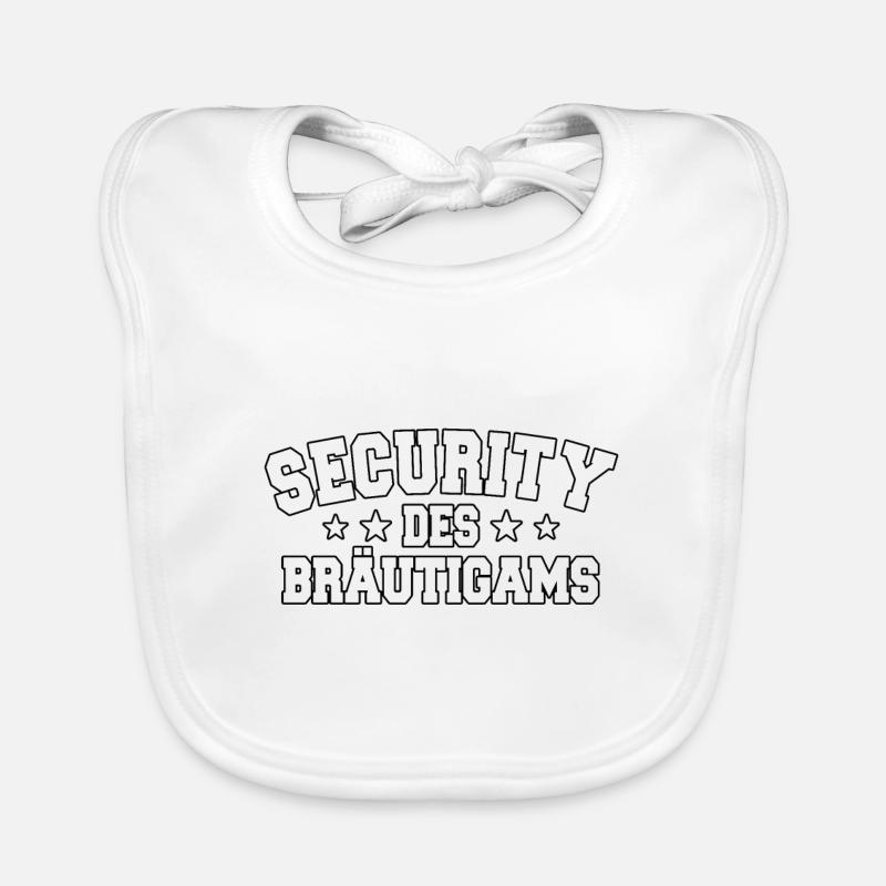 Bräutigam Security Junggesellenabschied Männer Baby Bio-Lätzchen