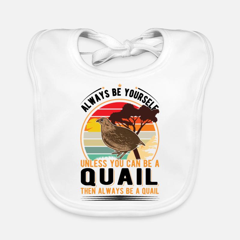 Quail Gift Dwarf Quail Organic Baby Bibs