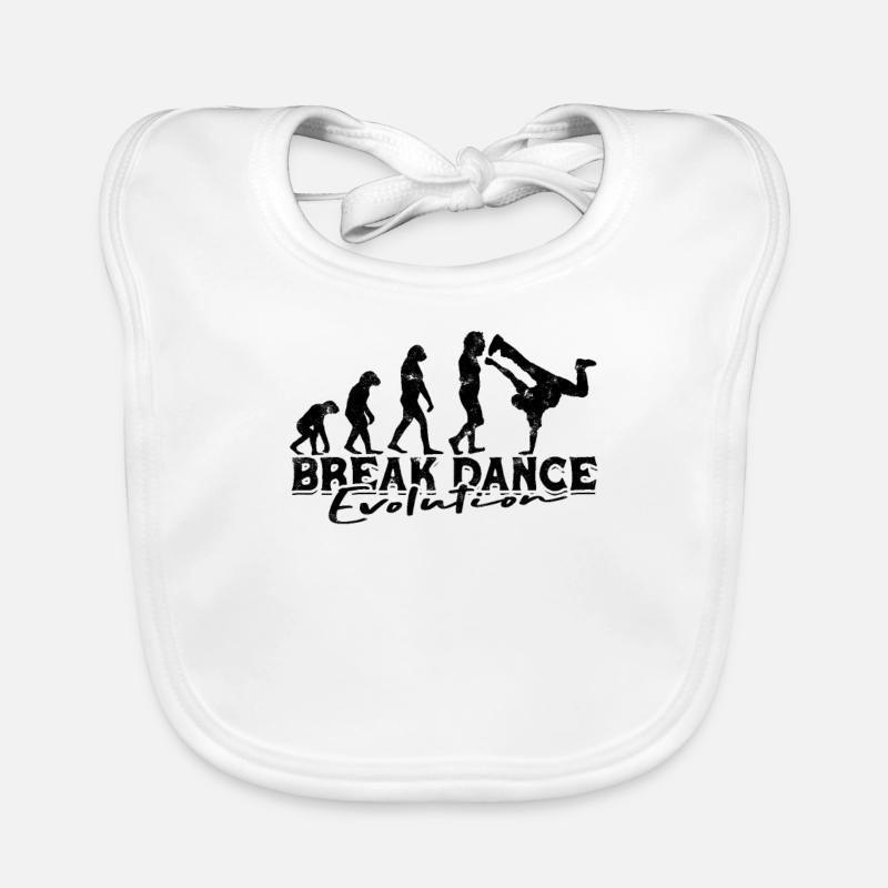 Break Dance Evolution - break dance - Bavoir bio Bébé - blanc