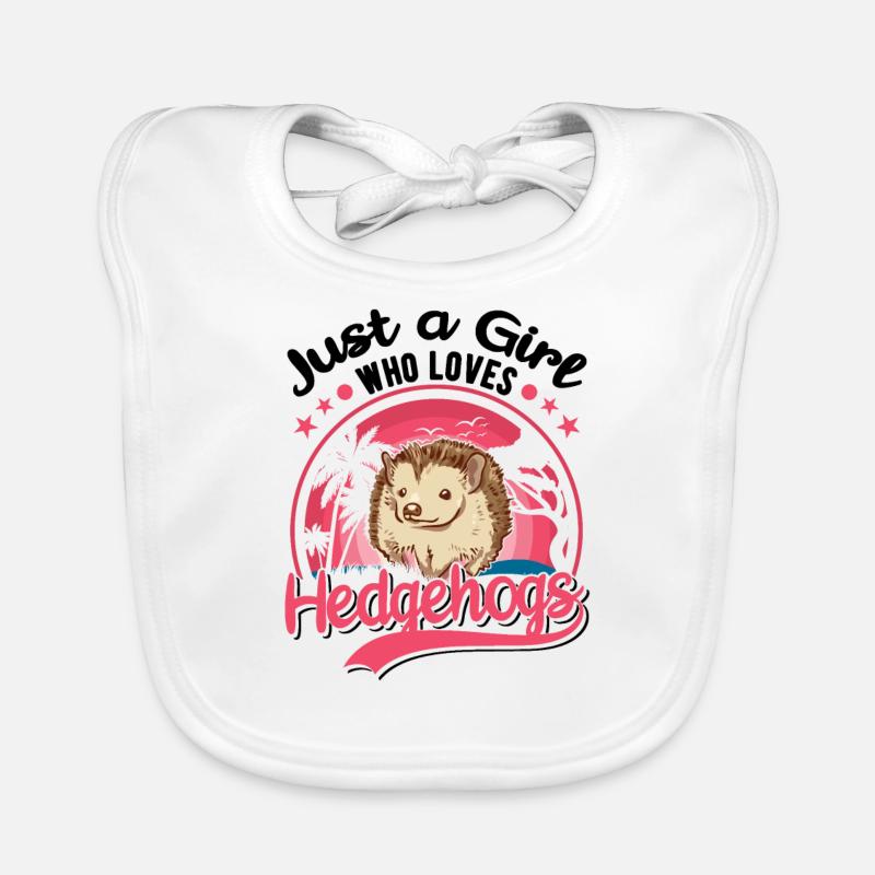 Igel Mädchen Stacheligel Baby Bio-Lätzchen