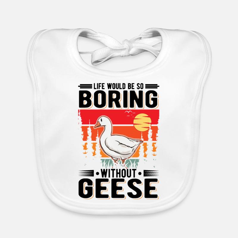 Gänse Geschenk Gänsezüchter Gans Baby Bio-Lätzchen