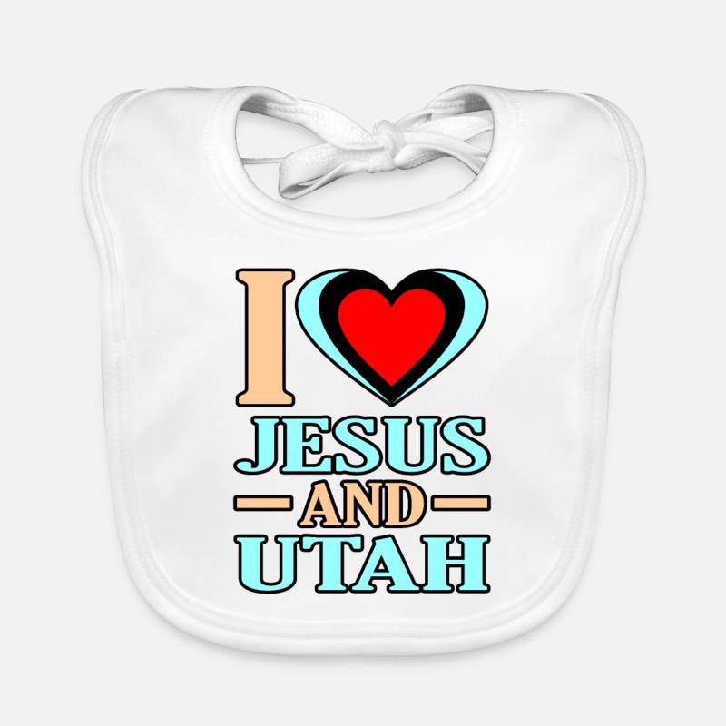 Aimer Jésus et Utah Gift Bavoir bio Bébé