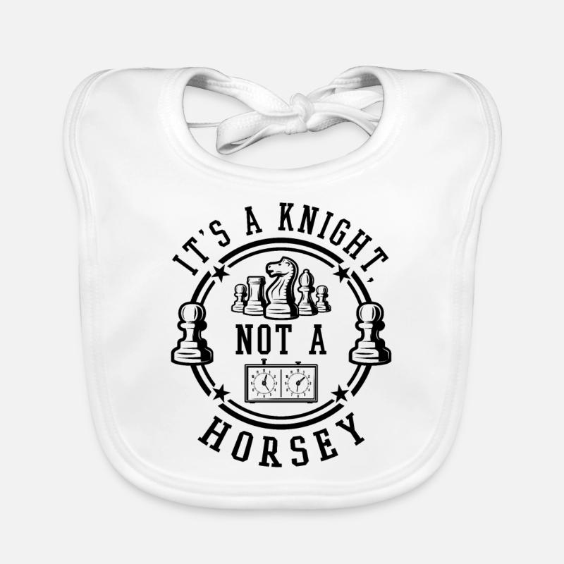 C’est un chevalier pas un cheval Drôle de jeu d’échecs Citations Bavoir bio Bébé