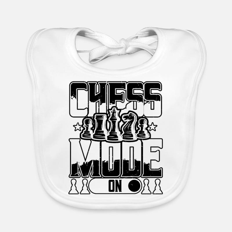 Chess Mode On Funny Chess Player Quotes - Organic Baby Bibs - white