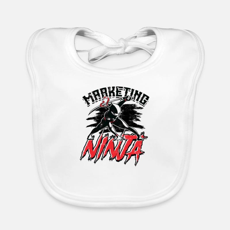 Marketing Ninja Funny Marketer Team - extinct Organic Baby Bibs