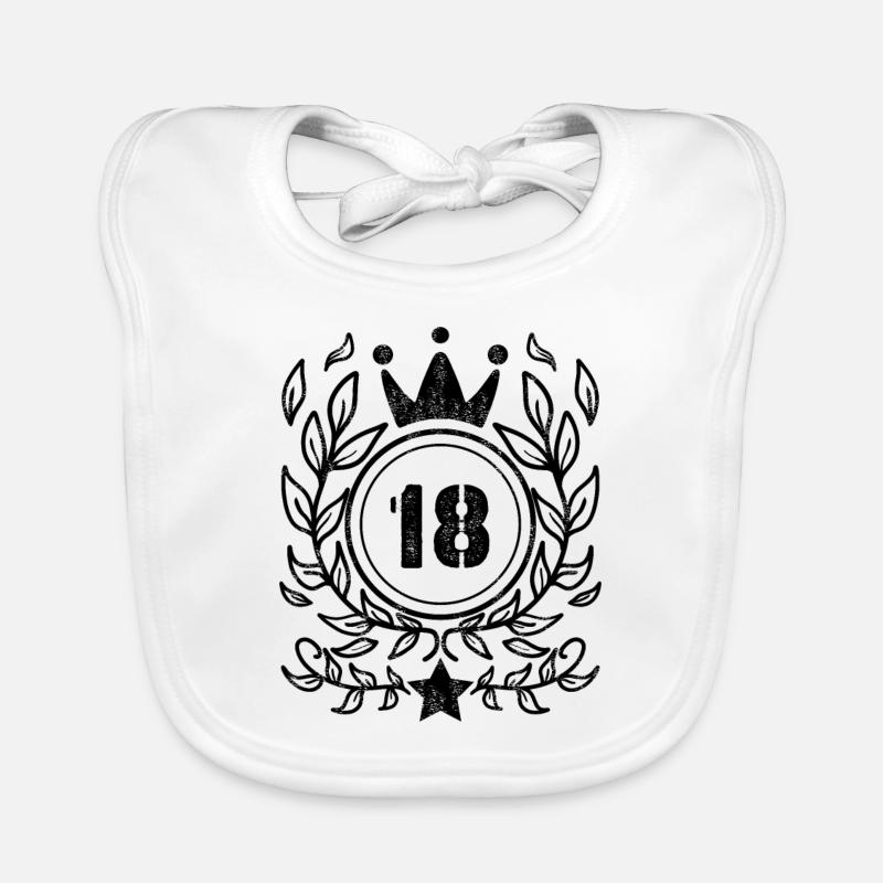 Couronne de 18 ans - 18 ans Bavoir bio Bébé