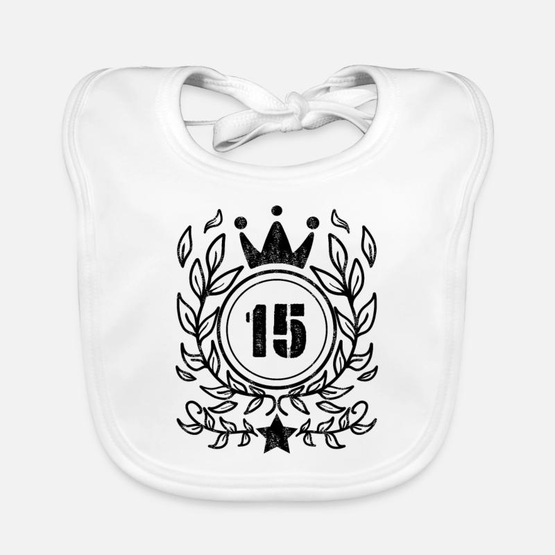 Couronne de 15 ans - 15 ans Bavoir bio Bébé