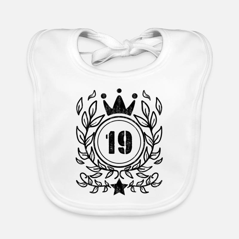 Couronne de 19 ans - 19 ans Bavoir bio Bébé