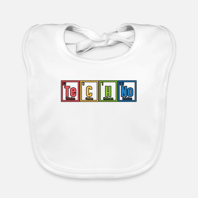 Rave Techno Periodic Table Organic Baby Bibs
