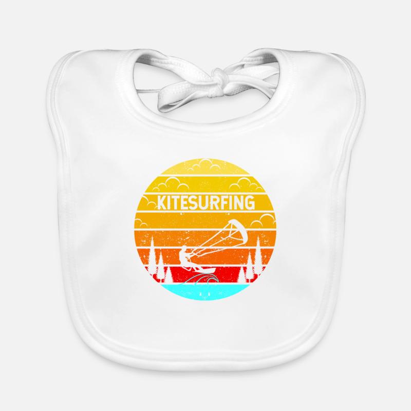 Funny Kitesurfing Kiteboarding Kiteboarder Organic Baby Bibs