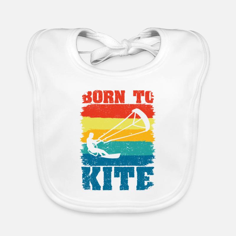 Né de Kite Kiteboarder Kitesurf Kitesurf Bavoir bio Bébé