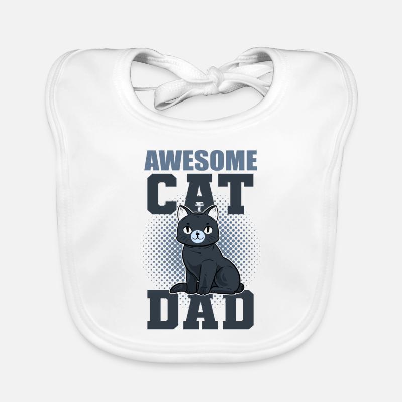 Awesome Cat Dad chaton chat de gouttière Bavoir bio Bébé