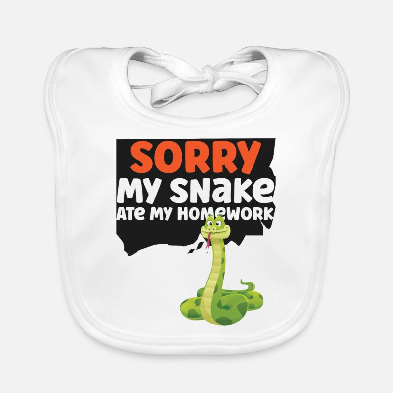 Serpent Serpent Désolé Mon Serpent a mangé Bavoir bio Bébé