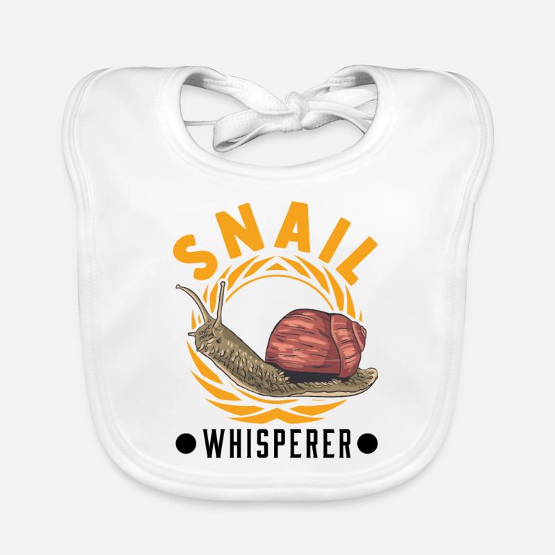 Schnecken Flüsterer Snail Whisperer Baby Bio-Lätzchen