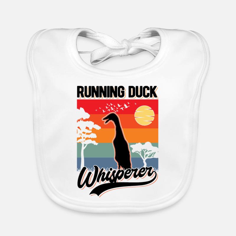 Laufenten Flüsterer Running Duck Whisperer Organic Baby Bibs