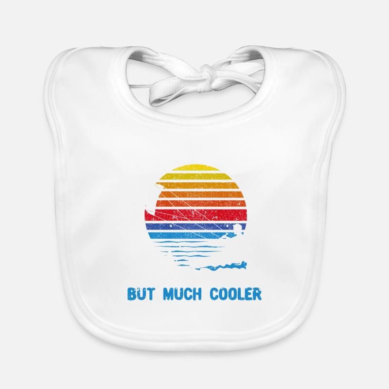 Fun Surfing Kite Surfer Father's Day Kiteboarding Organic Baby Bibs