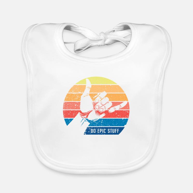 Do Epic Stuff Surfer Surfing Shaka Windsurfer Surf Baby Bio-Lätzchen
