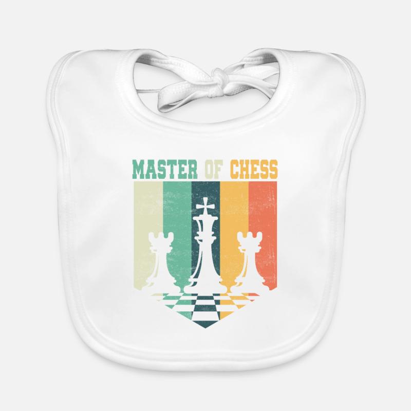 Master Of Chess Chess Board Chess Player Baby Bio-Lätzchen
