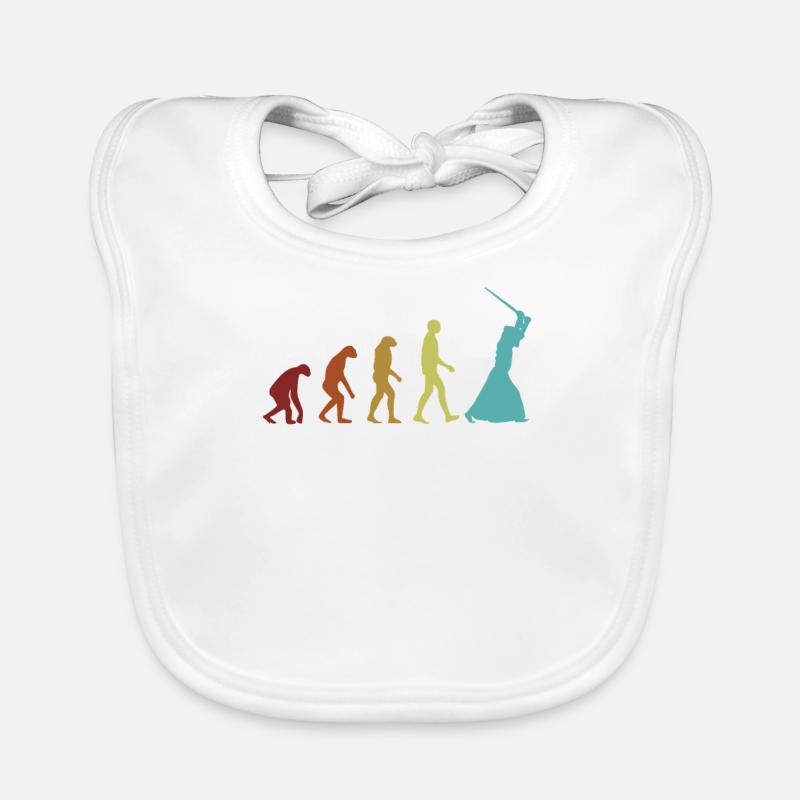 Kendo Evolution Kenjutsu Kata Shinai Samurai Kendo Baby Bio-Lätzchen