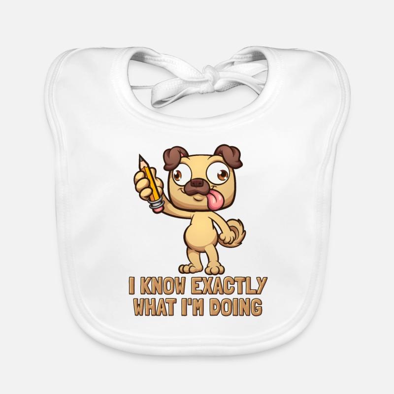 I Know Exactly What I'm Doing Dog Mom Dogfather Organic Baby Bibs
