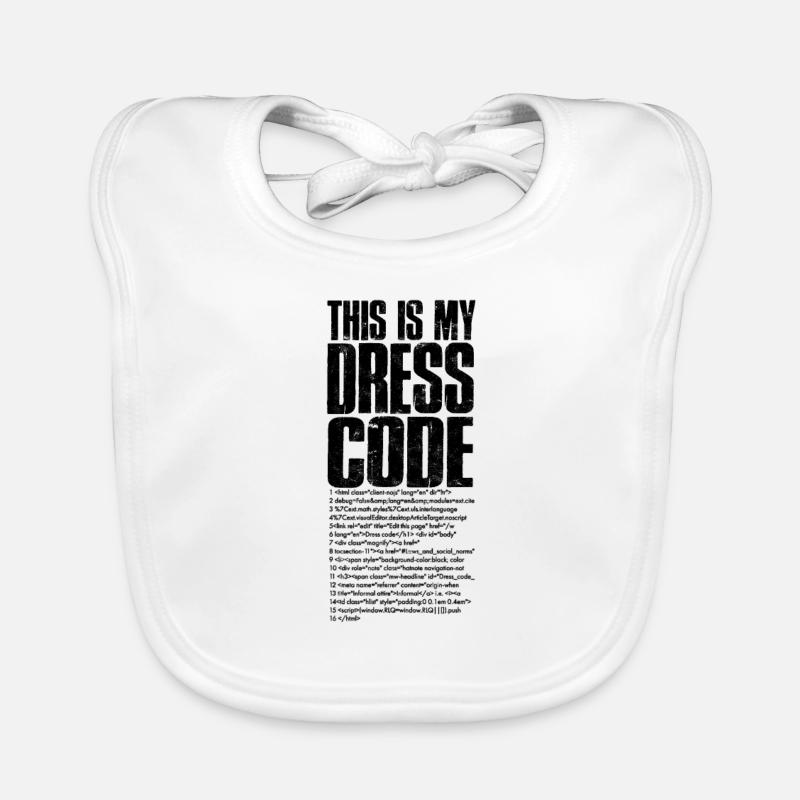 Das ist mein Dresscode - Technologie - Baby Bio-Lätzchen - Weiß