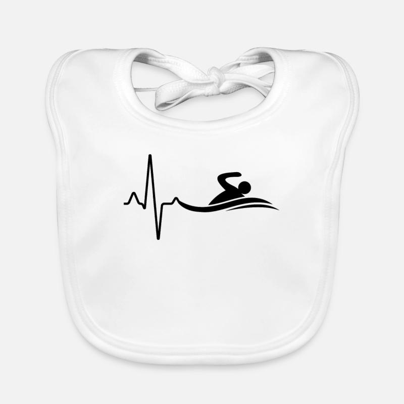 Schwimmen Herzschlag Baby Bio-Lätzchen