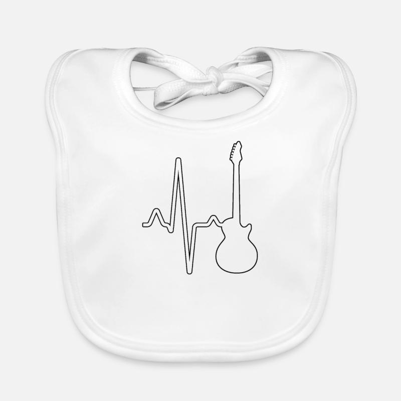 E Gitarre Herzschlag Baby Bio-Lätzchen