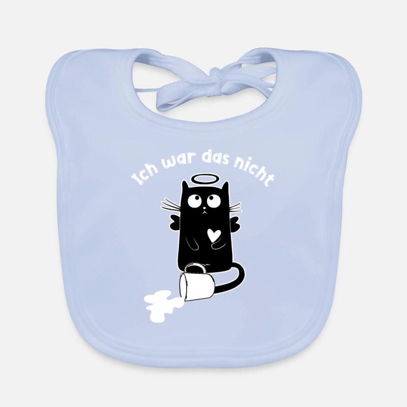 Lustiger Katzen Spruch süßes Kätzchen Engelchen Baby Bio-Lätzchen