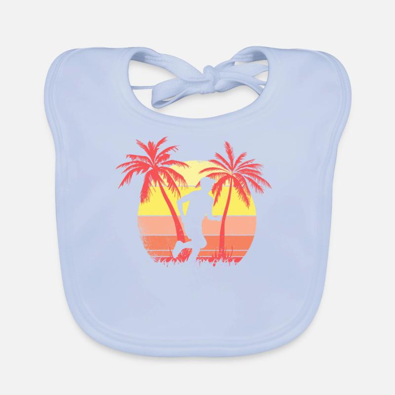 Jogging Runner Summer Sunset de los años 80 Bavoir bio Bébé