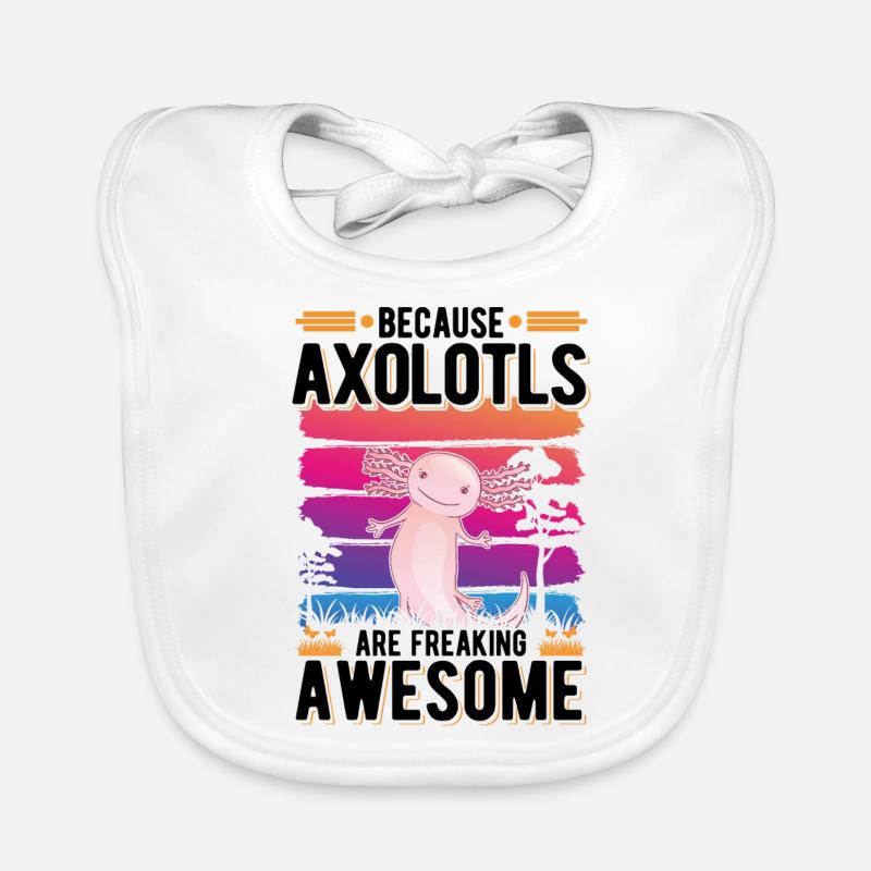 Because Axolotls are freaking awesome tail lurch Organic Baby Bibs