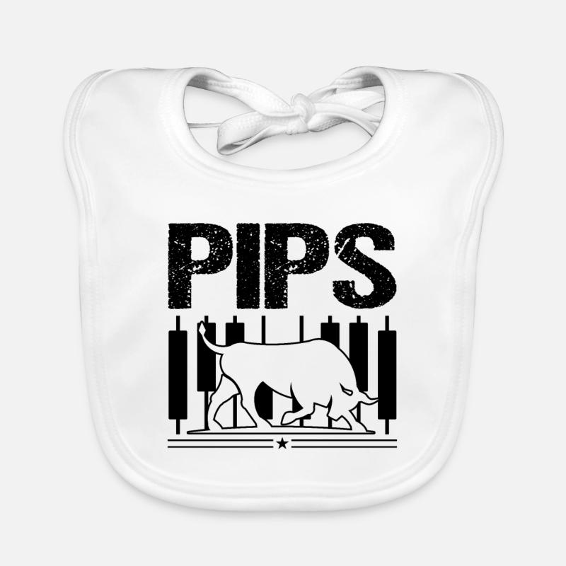 Pips Funny Forex Trader Trading Fan Cotes Bavoir bio Bébé