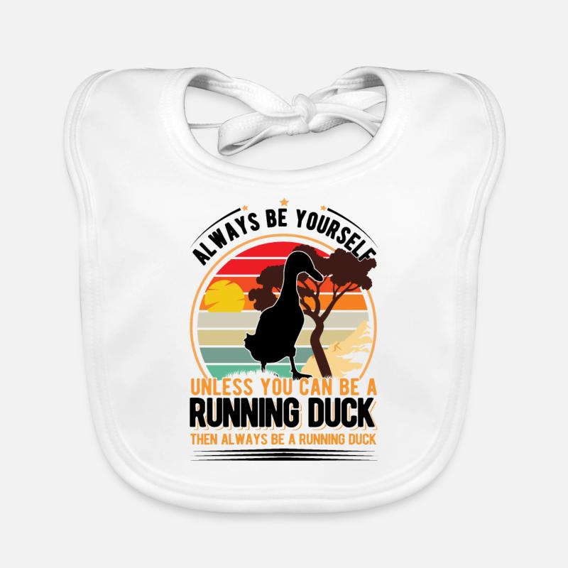 Indian Running Gift Runner Duck Organic Baby Bibs