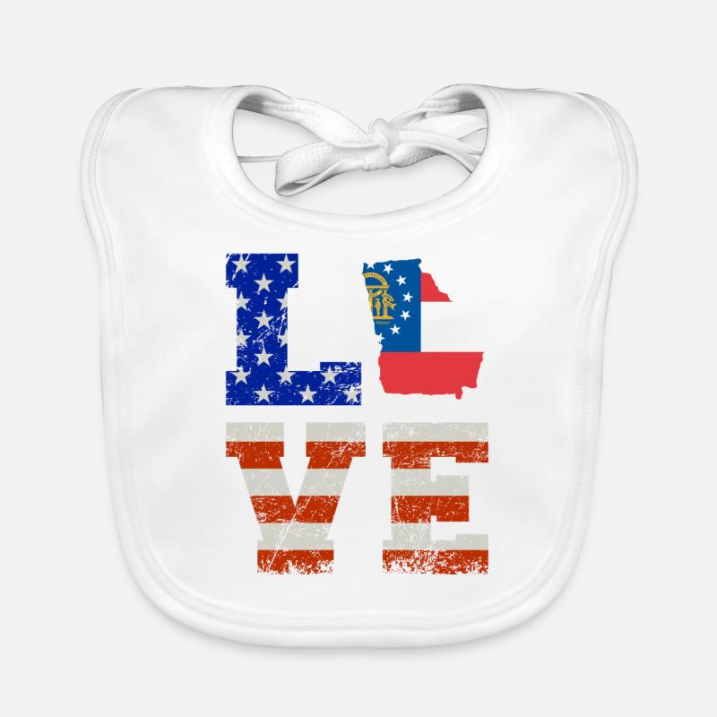 Cher cadeau de drapeaux georgia Usa Bavoir bio Bébé