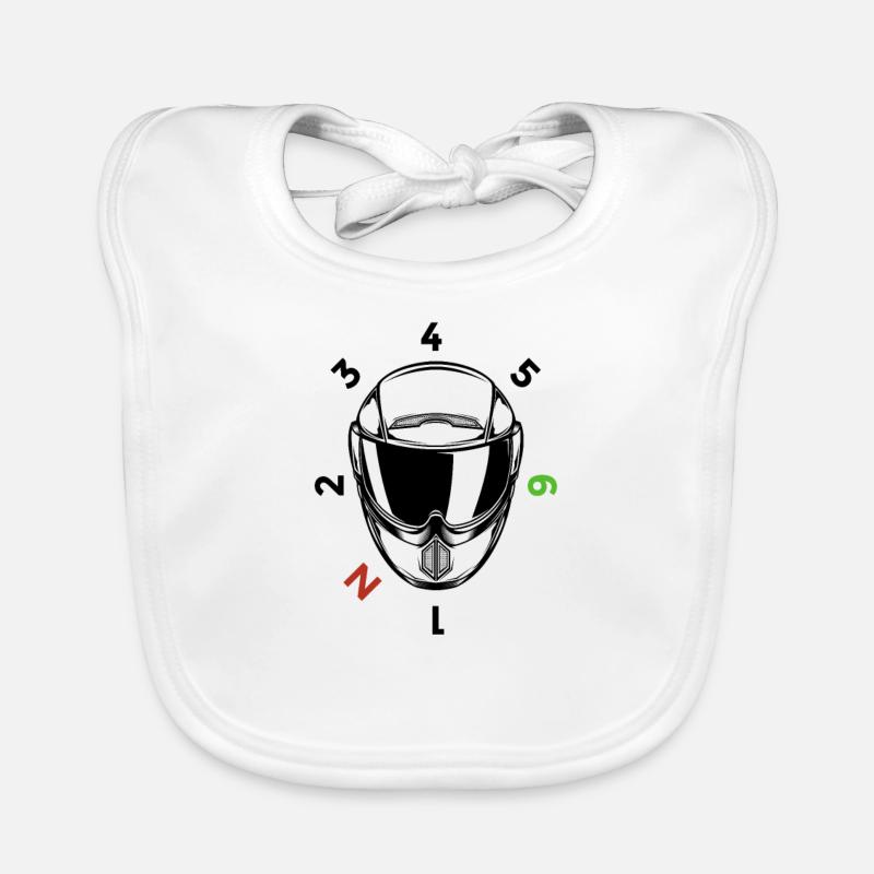 Motorcyclist Gift Motorcycle Motorcycle Helmet Organic Baby Bibs