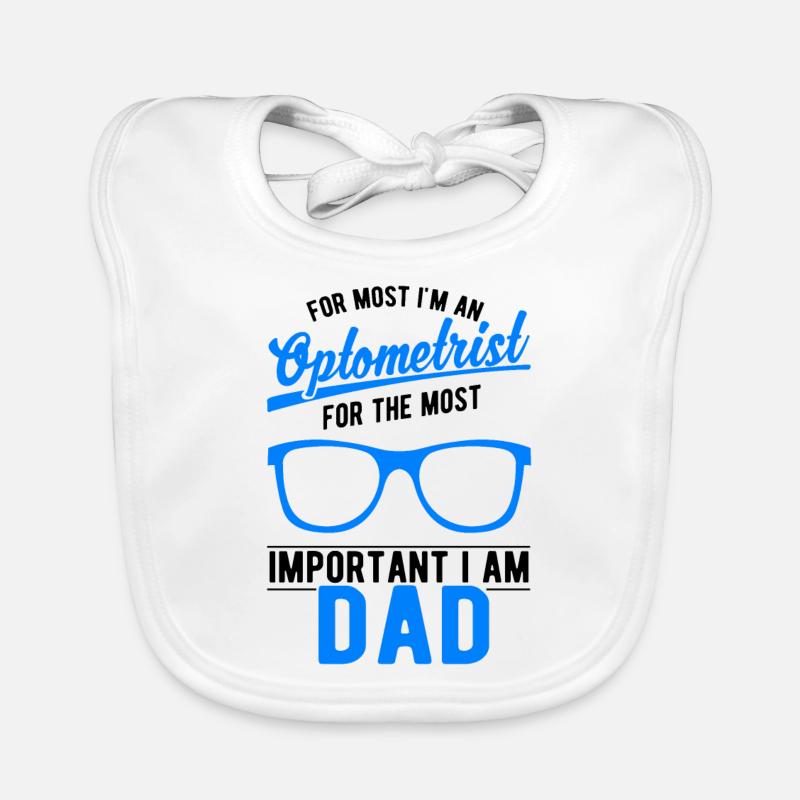 Optician Father Optician Gift Organic Baby Bibs