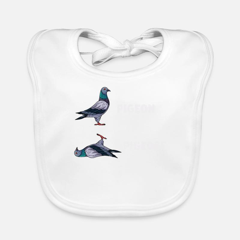 Taube Taube Geschenk - Baby Bio-Lätzchen - Weiß