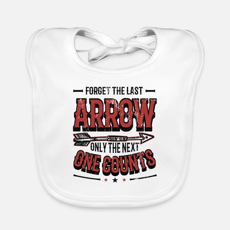 Seule la flèche suivante compte, le tir à l’arc sur cible. Bavoir bio Bébé