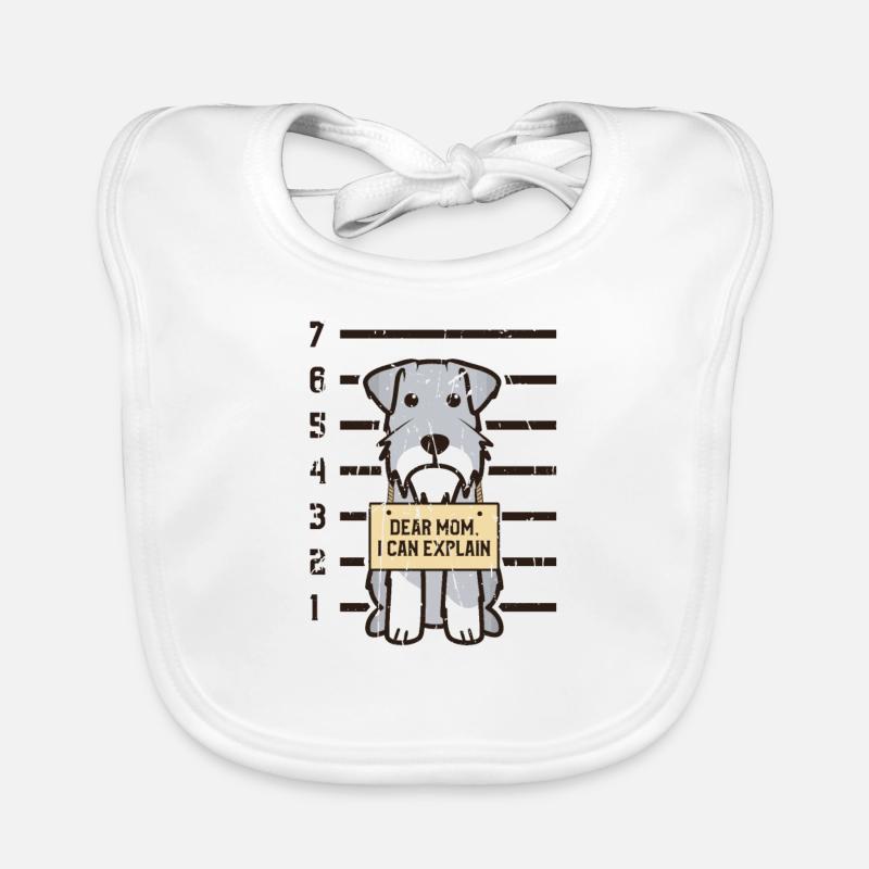 Chère maman, je peux expliquer - schnauzer miniature mignon Bavoir bio Bébé