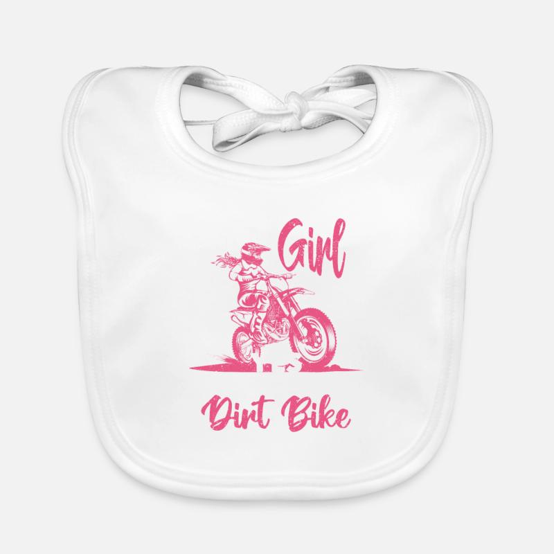 Fahrer Motocross Biker Ja ich bin ein Mädchen Baby Bio-Lätzchen