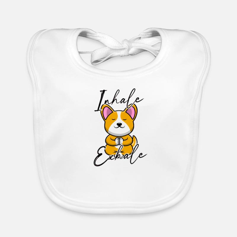 Inhale Exhale - pembroke welsh corgi Bavoir bio Bébé