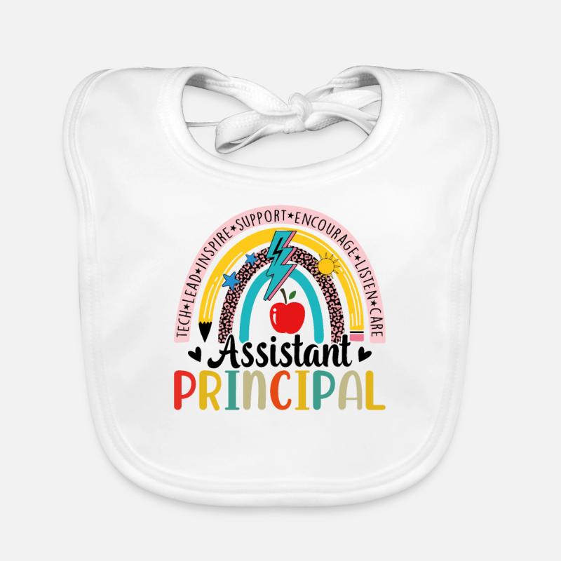 Assistant Principal - Bavoir bio Bébé - blanc