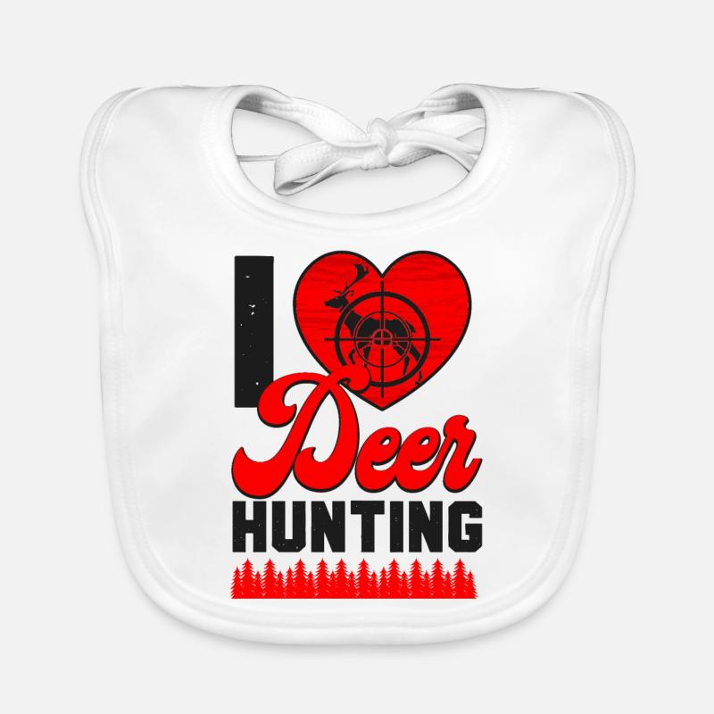 Buck Deer Hunting Hunter Heart Organic Baby Bibs