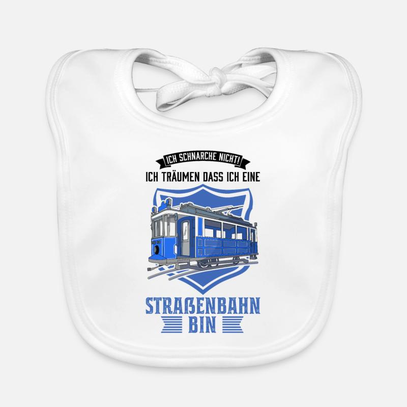 Straßenbahn Geschenk Straßenbahnfahrer Tram S-Bahn Baby Bio-Lätzchen