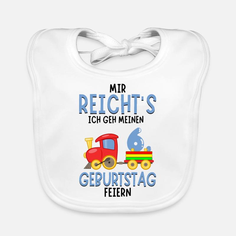 6. Geburtstag Geburtstagsgeschenk mit Eisenbahn Baby Bio-Lätzchen