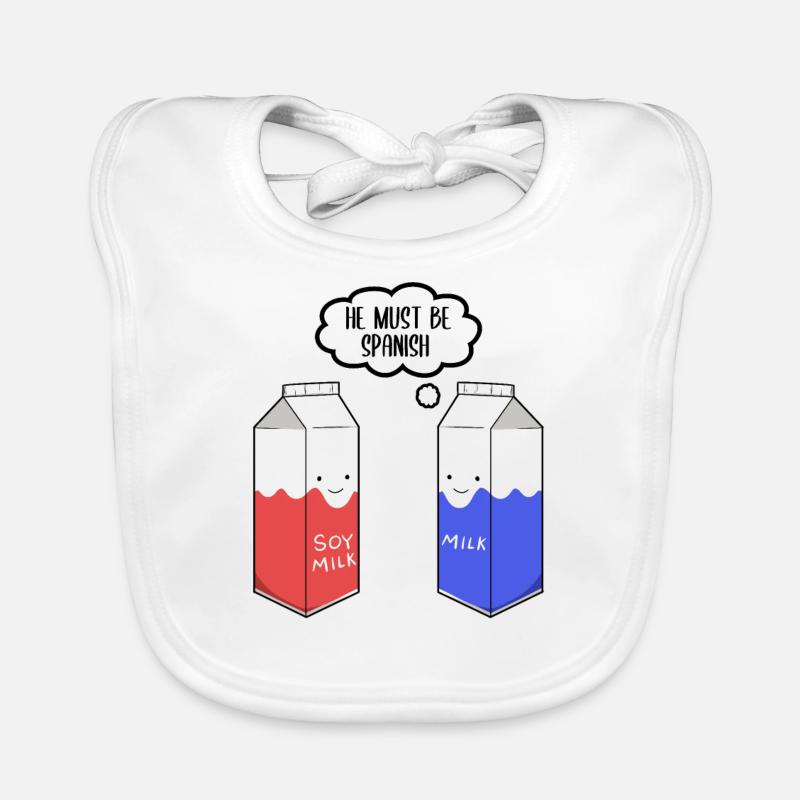Vegan Vegetarier Sojamilch Soy Spanisch I Geschenk Baby Bio-Lätzchen