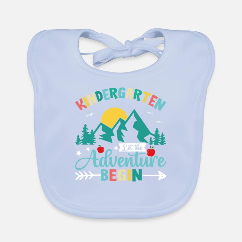 Kindergarten The Adventure Begins Organic Baby Bibs