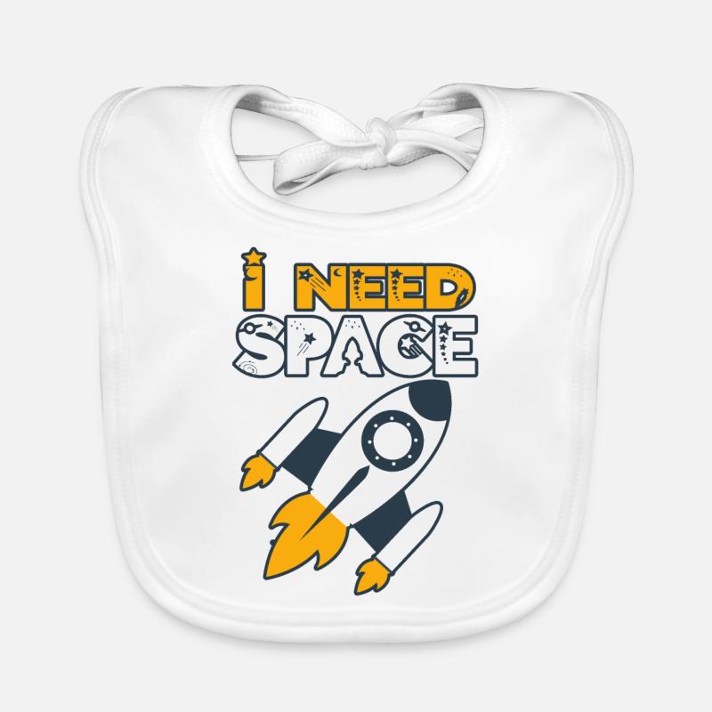I Need Space! For budding astronauts & astronomers Organic Baby Bibs