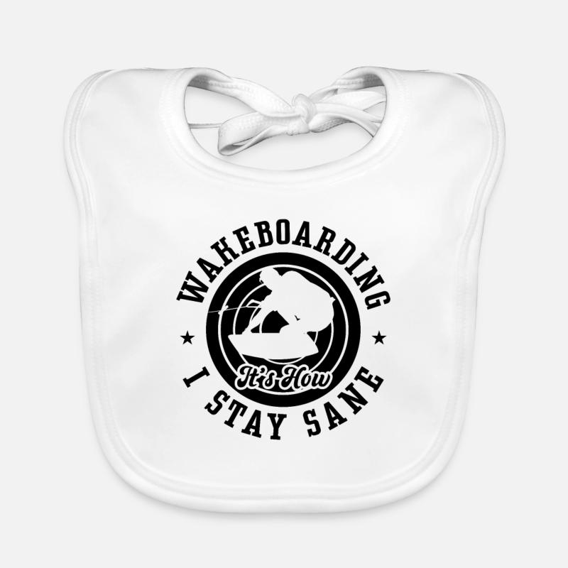 Wakeboard Wakeboarder Wakeboarden Geschenkidee Baby Bio-Lätzchen