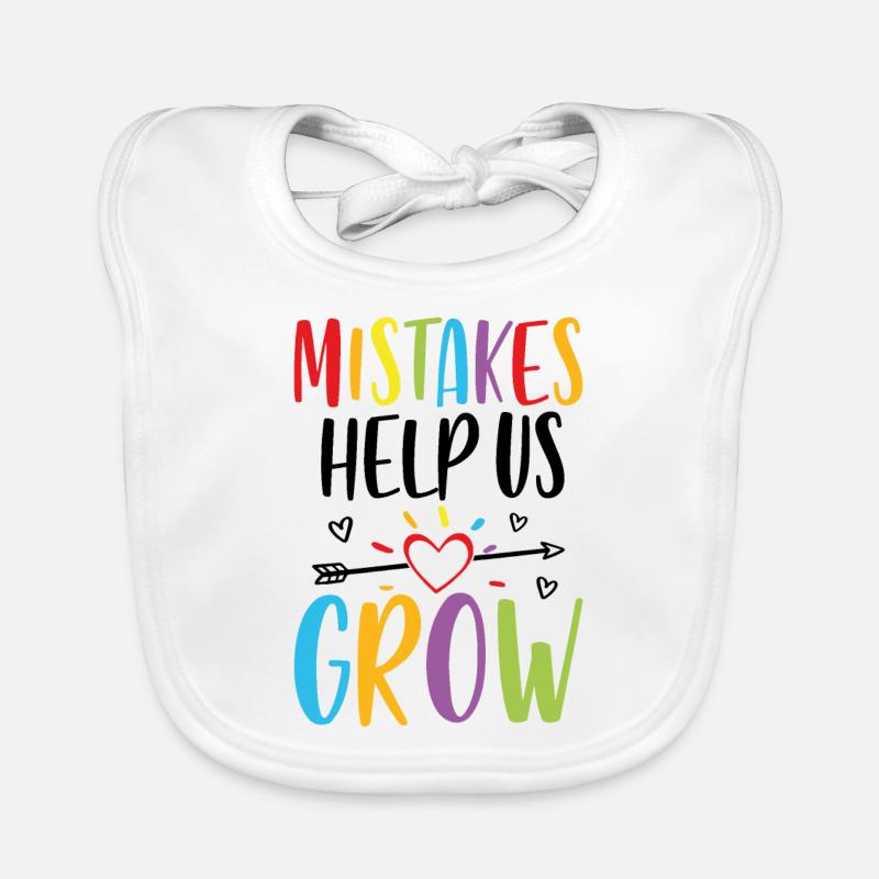 Mistakes help us grow Organic Baby Bibs